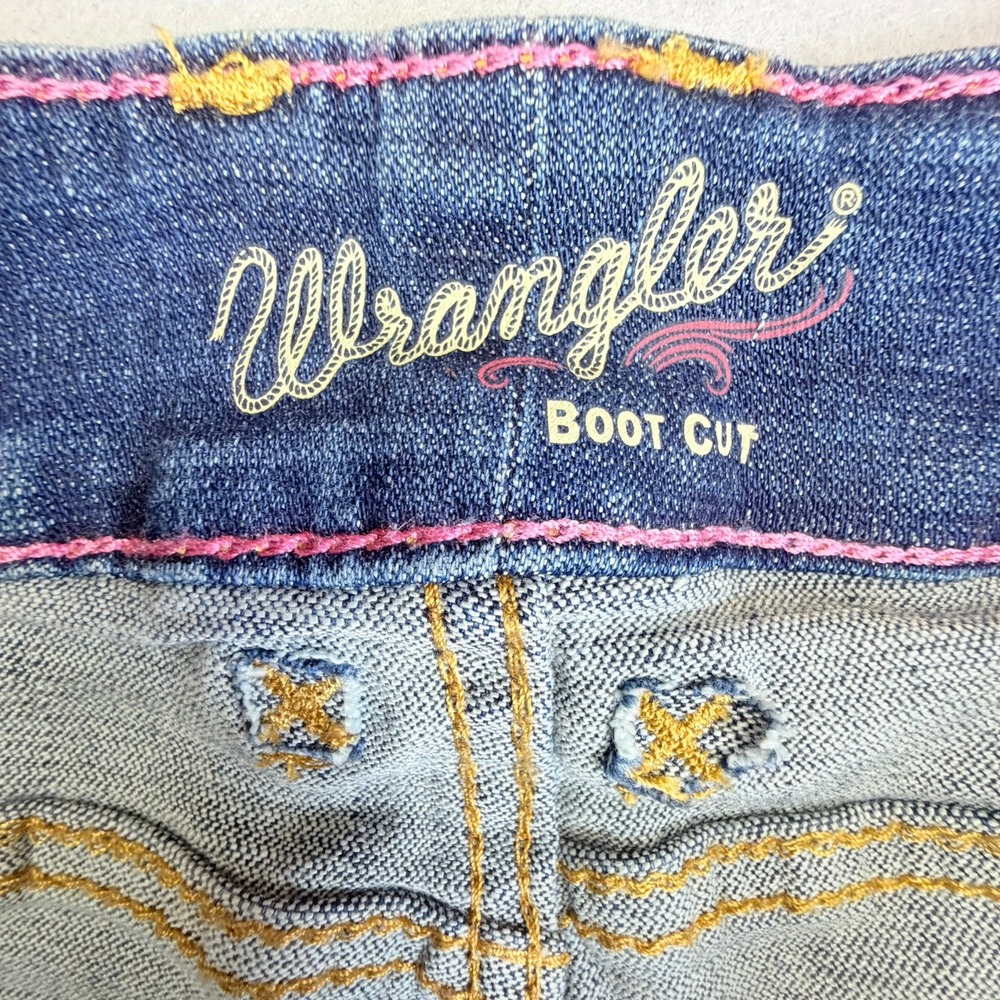 Wrangler Boot Cut Jeans Womens 3x30 Blue Medium Wash Stretch Cowgirl Western - Picture 3 of 9